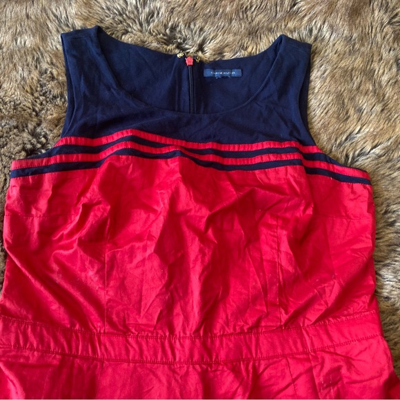 Vintage Tommy Hilfiger red & navy tank dress, size 10 - Picture 2 of 4